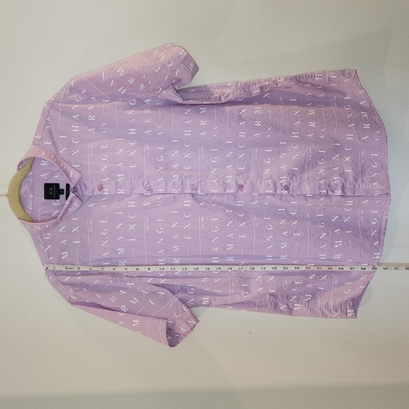 Armani Exchange~Shortsleve Button Down Dress Shirt Size XXL Slim - Picture 5 of 6